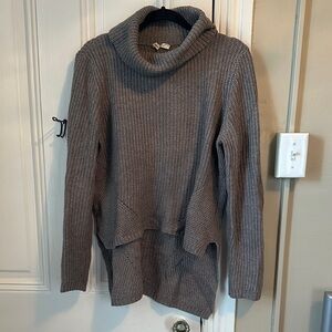 Anthropologie Charcoal Cowl Neck Sweater